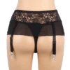 Porte-jarretelles noir voile sensuel (4) Porte-jarretelles noir voile sensuel