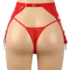 Porte jarretelles rouge grande taille en dentelle (2) Porte jarretelles rouge grande taille en dentelle