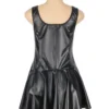 Robe noire effet cuir mat zippée (6) Robe noire effet cuir mat zippée