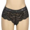 Shorty en dentelle cuir et rivets (3) Shorty en dentelle cuir et rivets