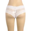 Shorty transparent en dentelle géométrique blanc (4) Shorty transparent en dentelle géométrique