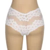 Shorty transparent en résille et broderies blanc (5) Shorty transparent en résille et broderies