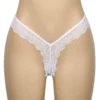String brésilien en dentelle blanc (3) String brésilien en dentelle