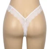 String brésilien en dentelle blanc (4) String brésilien en dentelle