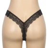 String brésilien en dentelle noir (3) String brésilien en dentelle