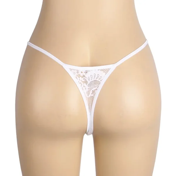 String dentelle à doubles lanières blanc (4) String dentelle à doubles lanières