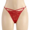 String dentelle à doubles lanières rouge (1) String dentelle à doubles lanières