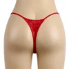 String dentelle à doubles lanières rouge (2) String dentelle à doubles lanières