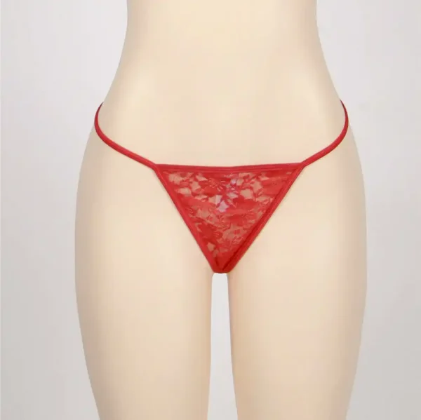 String ficelle en dentelle rouge (1) String ficelle en dentelle