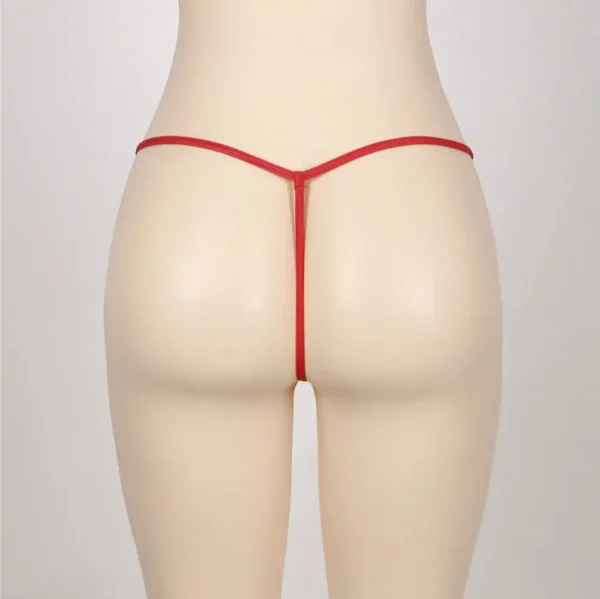 String ficelle en dentelle rouge (2) String ficelle en dentelle