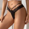 String sexy à doubles lanières et dentelle noir (3) String sexy à doubles lanières et dentelle