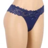 String sexy en dentelle nœuds et lacets bleu (2) String sexy en dentelle nœuds et lacets