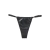 String simili-cuir noir brillant (5) String simili-cuir noir brillant