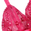 nuisette rose évasée et sequins brillants (5) Nuisette rose évasée et sequins brillants