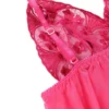 nuisette rose évasée et sequins brillants (6) Nuisette rose évasée et sequins brillants