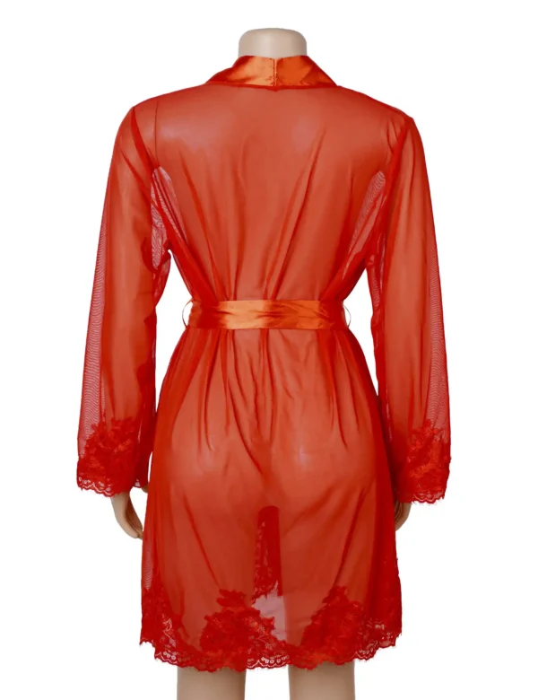 Déshabillé rouge transparent (4) Déshabillé rouge transparent