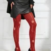 Collant rouge sexy effet déchiré (2) Collant sexy effet déchiré