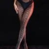 Collants noir originaux en résille motifs petits noeuds (3) Collants noirs originaux en résille motifs petits nœuds