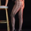 Collants noirs sexy en dentelle florale ajourée (3) Collants sexy en dentelle florale ajourée