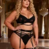 Ensemble 3 pièces sexy avec harnais et porte-jarretelles (6) Ensemble 3 pièces sexy avec harnais et porte-jarretelles