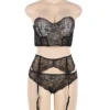 Ensemble bustier sans bretelles gris argenté et porte-jarretelles (3) Ensemble bustier sans bretelles gris argenté et porte-jarretelles