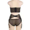 Ensemble bustier sans bretelles gris argenté et porte-jarretelles (5) Ensemble bustier sans bretelles gris argenté et porte-jarretelles