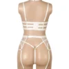 Ensemble lingerie sexy blanc porte-jarretelles et jarretières (3) Ensemble lingerie sexy blanc porte-jarretelles et jarretières